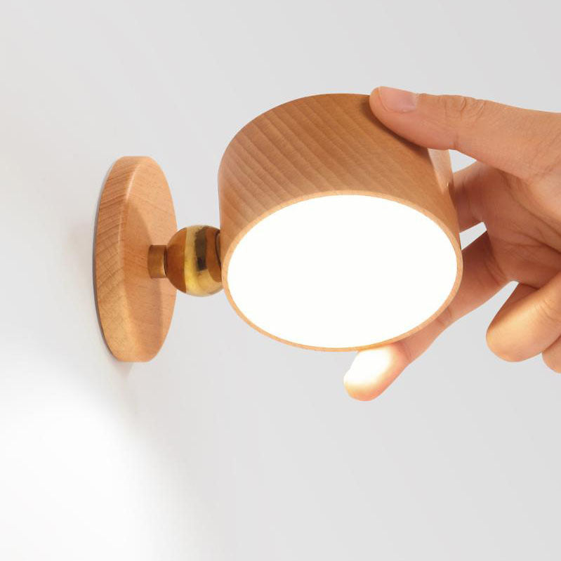 Minimalistische Holz USB wiederaufladbare Touch magnetische LED Nacht Wandleuchte Lampe Licht
