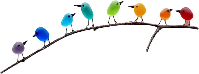 Handmade Sea Glass Birds Wall Art