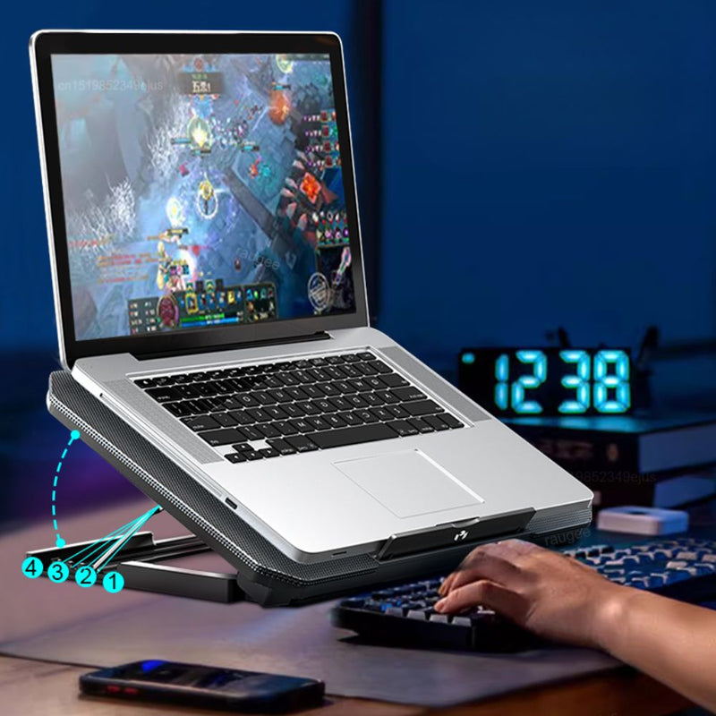 High-Performance Laptop Cooling Pad with Adjustable Fan Speeds