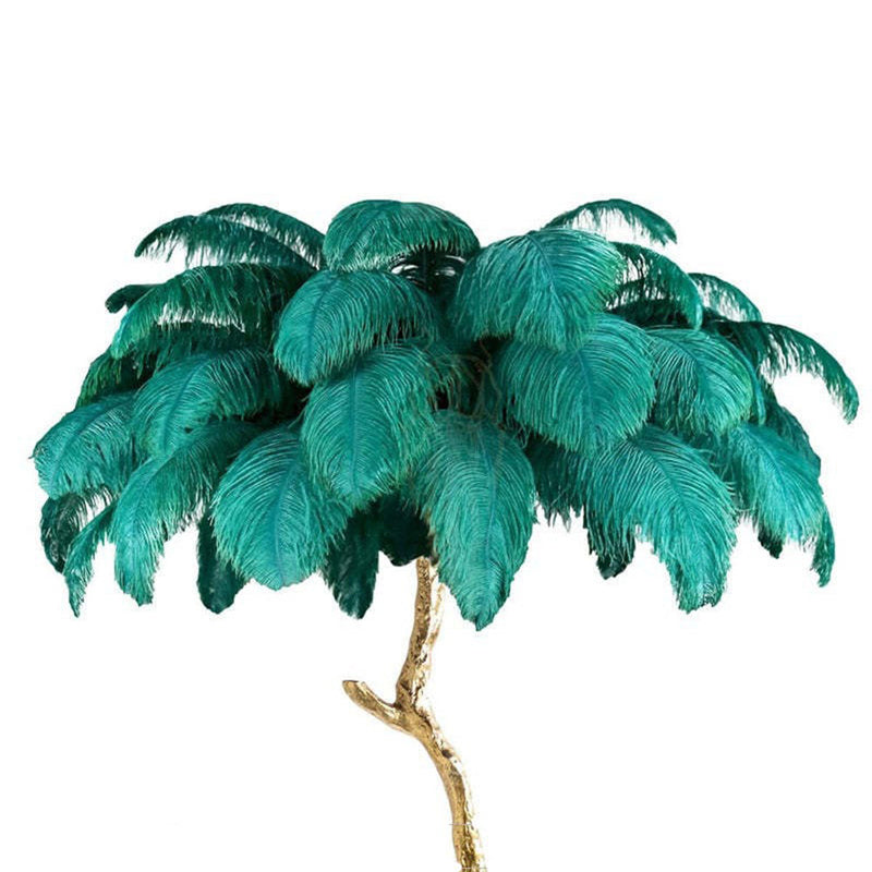 Scandinavian Luxury Unique Ostrich Feather Floor Lamp/Table Lamp