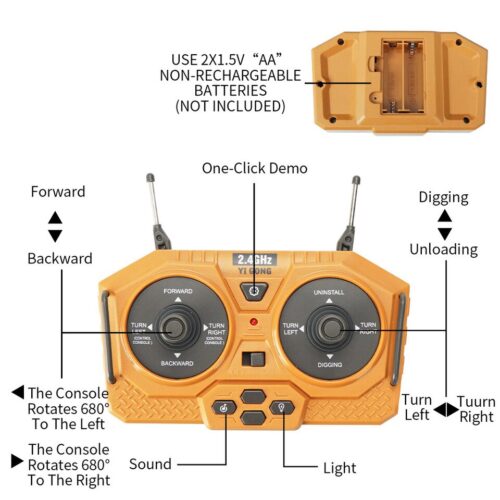 RC Excavator Dumper Car 2.4G Remote Control