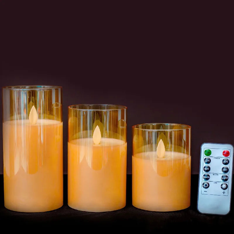 Rechargeable Flameless Candle 3-Piece Luxury Set