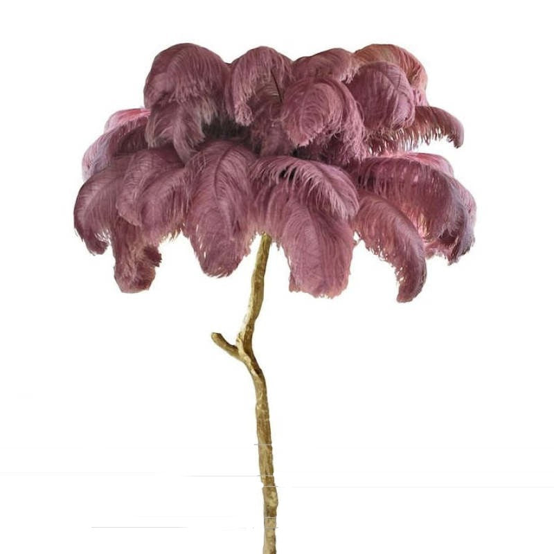 Scandinavian Luxury Unique Ostrich Feather Floor Lamp/Table Lamp