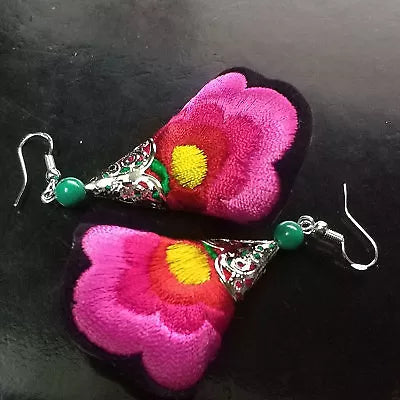 Ladies' Ethnic Embroidered Floral Turban Hat