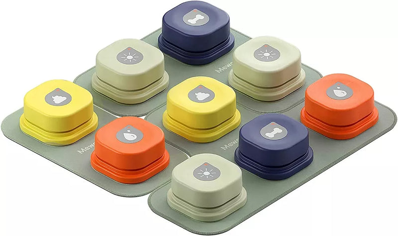 Dog Talking Button Set Vocal Training Bell with Pad & Stickers