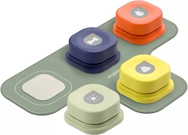 Dog Talking Button Set Vocal Training Bell with Pad & Stickers