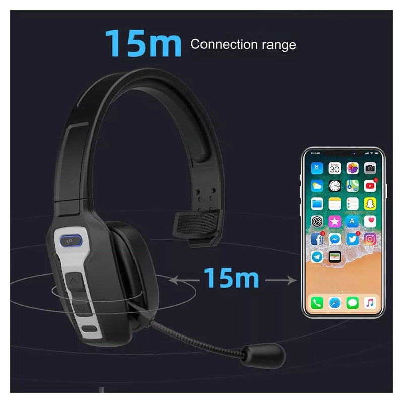 Noise-Canceling Trucker Bluetooth Headset