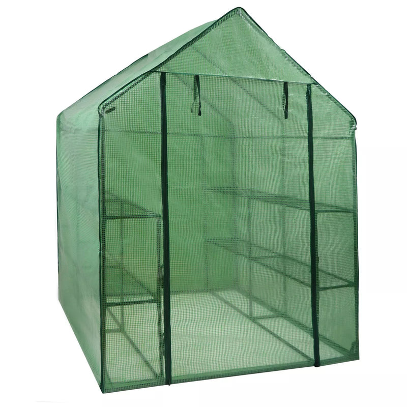 Walk-In Portable Greenhouse with 8 Shelves for Gardening