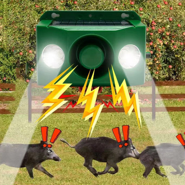 Solar Beast Repellent Warning Lights with Loud Alarm