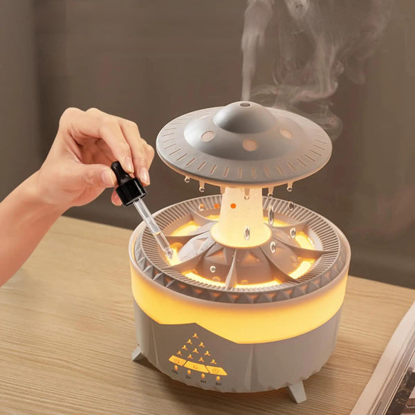 UFO Raindrop Humidifier Smart Air Purifier & Essential Oil Diffuser