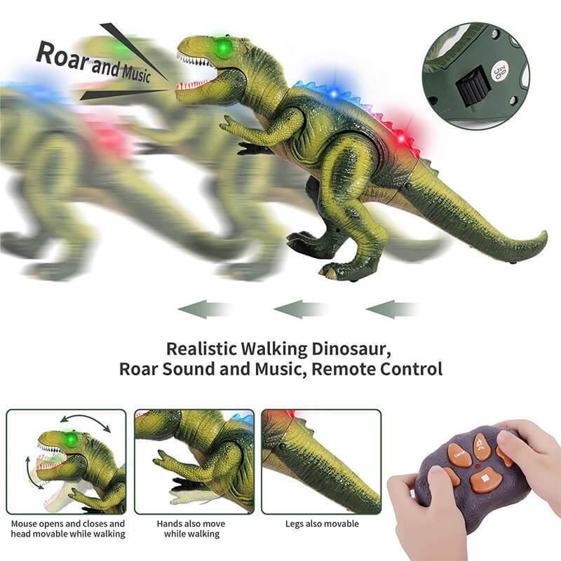 Ferngesteuerter T-Rex-Dinosaurier mit LED-Beleuchtung
