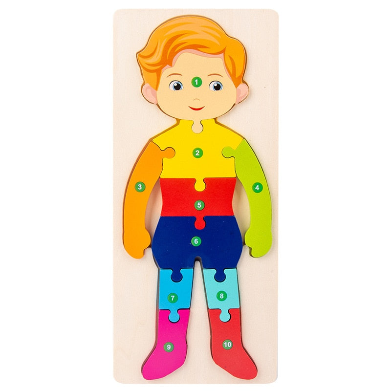 Montessori Wooden Puzzle Early Learning Educational Toys