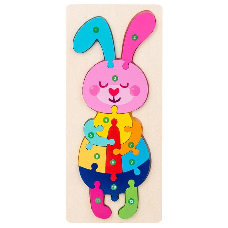 Montessori Wooden Puzzle Early Learning Educational Toys